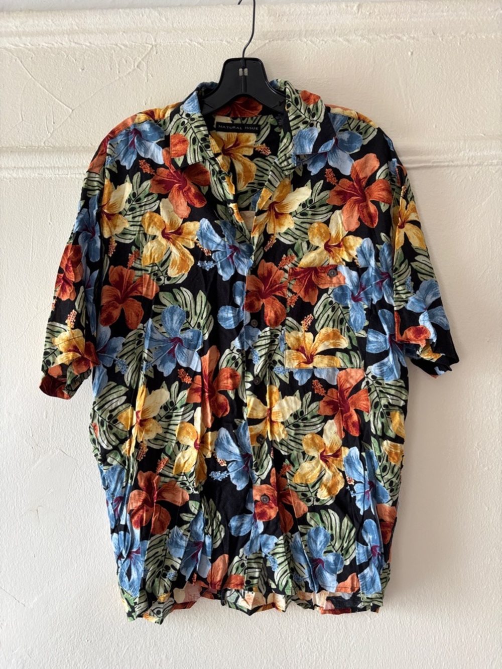 Hawaiian Tropical Floral Button-Up Shirt